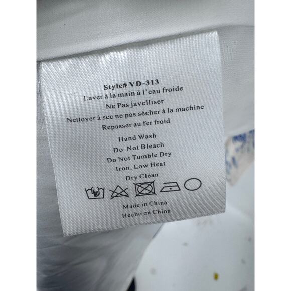 V. Chapman Wrap-Skirt Lace-Corset Front-Slit Column Gown Blue Size 10 NWOT - Picture 10 of 13